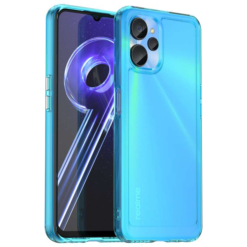 For Realme 10 5G Candy Series TPU Phone Case(Transparent Blue)