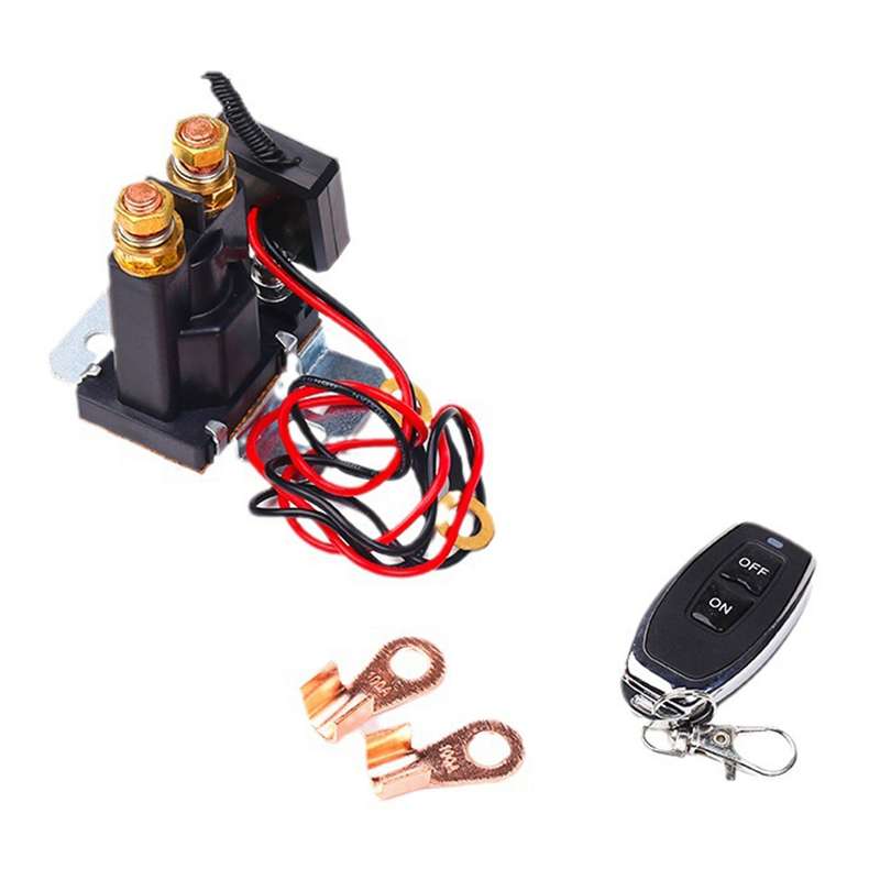 12V 500A Car Battery Remote Control Relay Rotary Switch Cut, Style:with 1 x Remote Control
