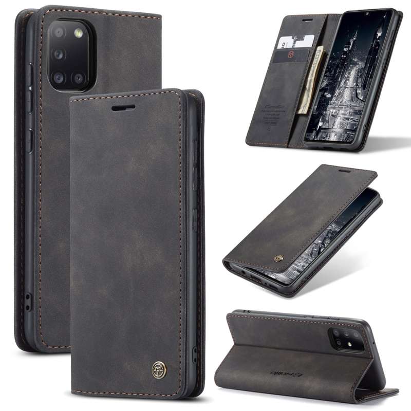 For Samsung Galaxy A31 CaseMe-013 Multifunctional Retro Frosted Horizontal Flip Leather Case with Ca