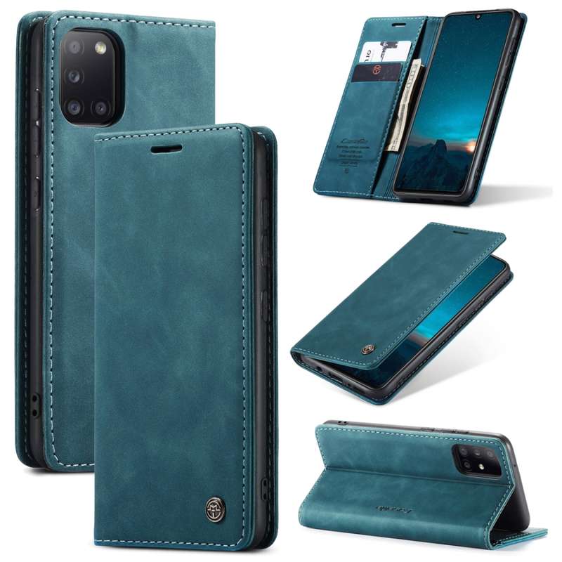 For Samsung Galaxy A31 CaseMe-013 Multifunctional Retro Frosted Horizontal Flip Leather Case with Ca