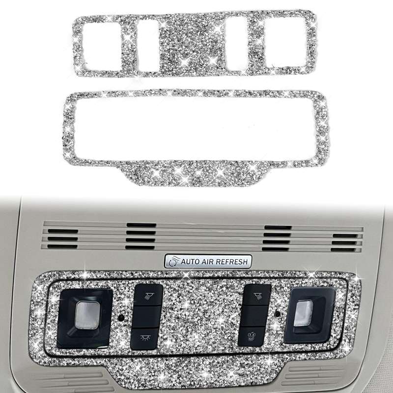For Ford Mustang Mach E 2021 Car Reading Light Button Diamond Decorative Sticker