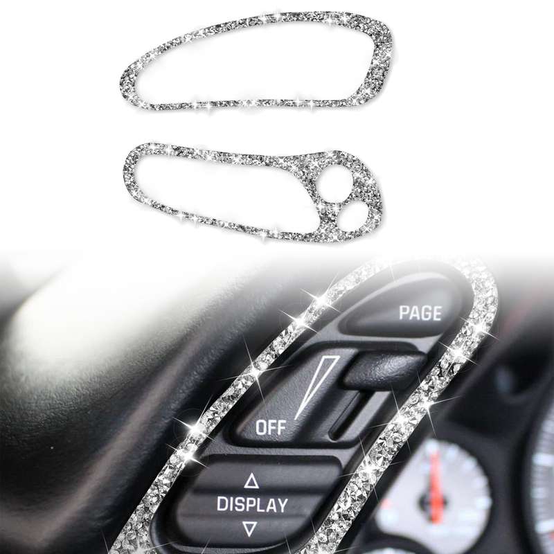 For Chevrolet Corvette C5 1998-2004 2 in 1 Both Sides of Car Speedometer Diamond Decorative Sticker,