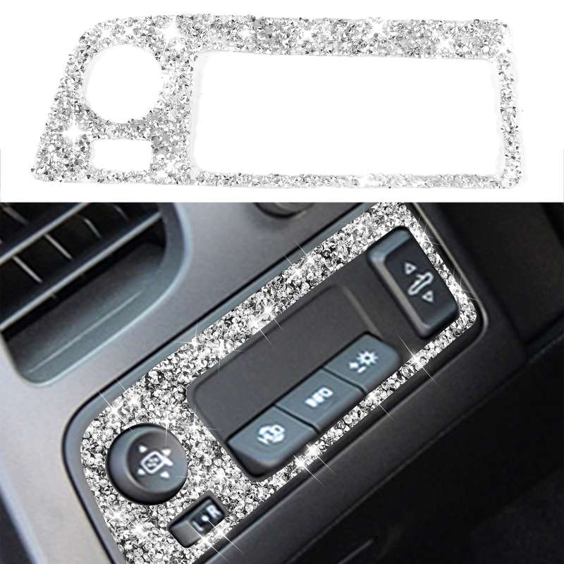 For Chevrolet Corvette C7 2014-2019 Car Headlight Switch Frame Diamond Decorative Sticker, Left Driv