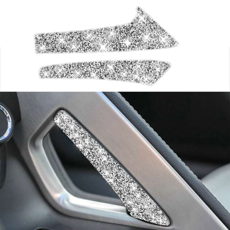 For Chevrolet Corvette C7 2014-2019 Car Center Arm Rest Diamond Decorative Sticker, Left Drive