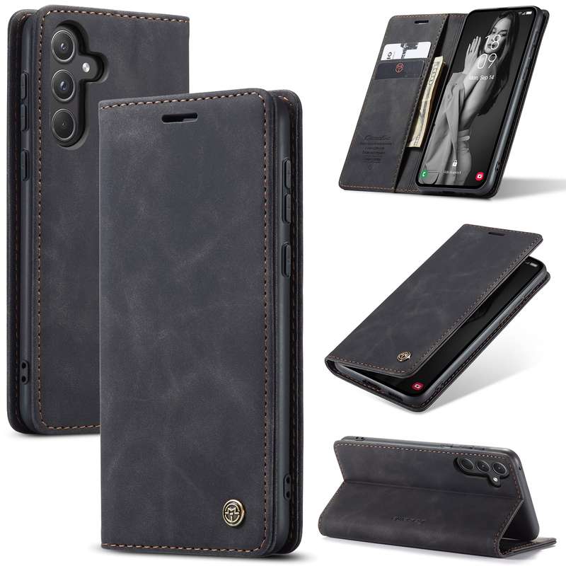 For Samsung Galaxy A55 5G CaseMe 013 Multifunctional Horizontal Flip Leather Phone Case(Coffee)