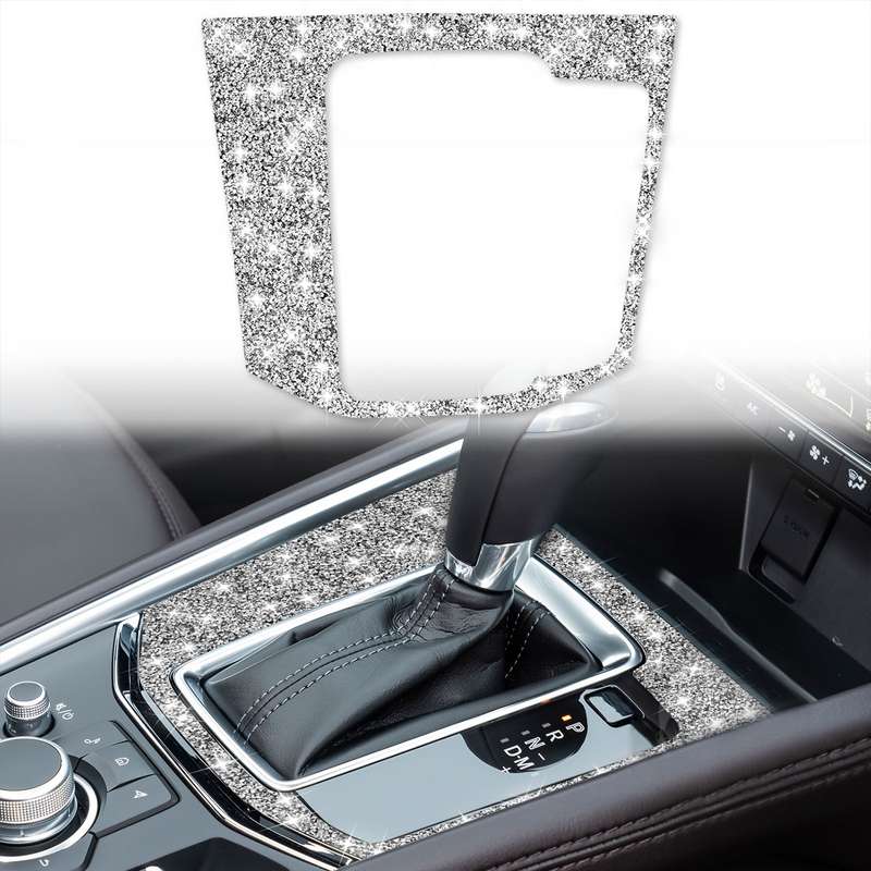 For Mazda CX-5 2017-2018 Car Gear Panel Diamond Decorative Sticker, Right Drive