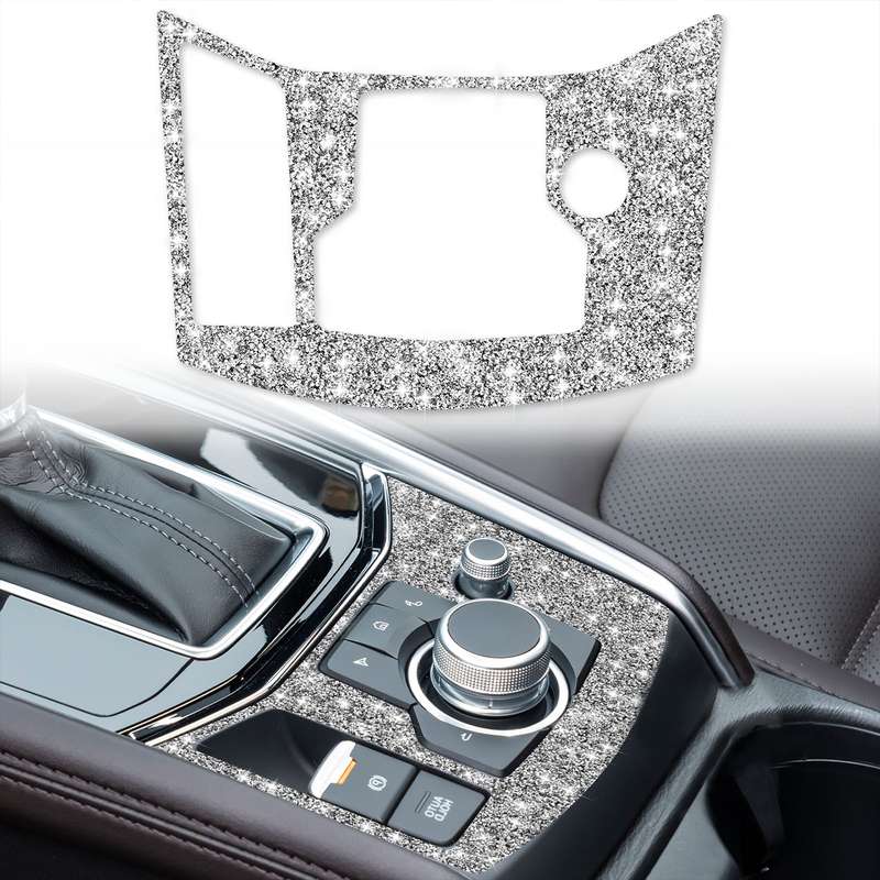 For Mazda CX-5 2017-2018 Car Electronic Handbrake Panel Diamond Decorative Sticker, Left Drive
