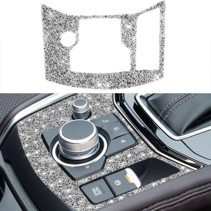 For Mazda CX-5 2017-2018 Car Electronic Handbrake Panel Diamond Decorative Sticker, Right Drive