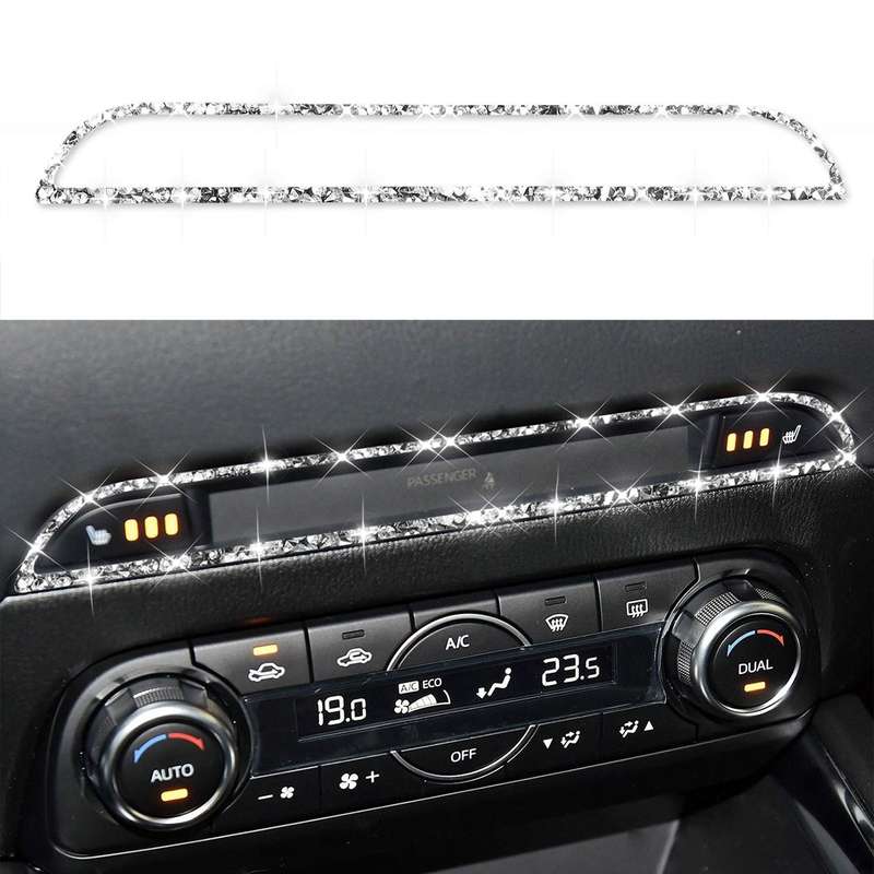 For Mazda CX-5 2017-2018 Car Center Control Panel Diamond Decorative Stickerr,Left and Right Drive U