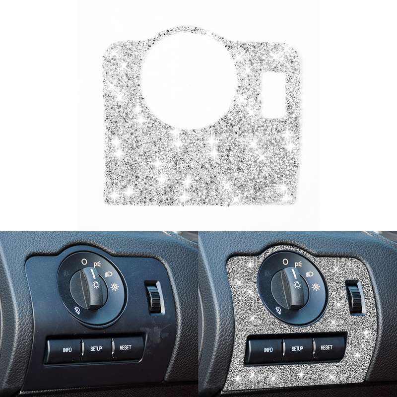 For Ford Mustang 2009-2013 Car Headlight Diamond Decoration Sticker, Left Hand Drive