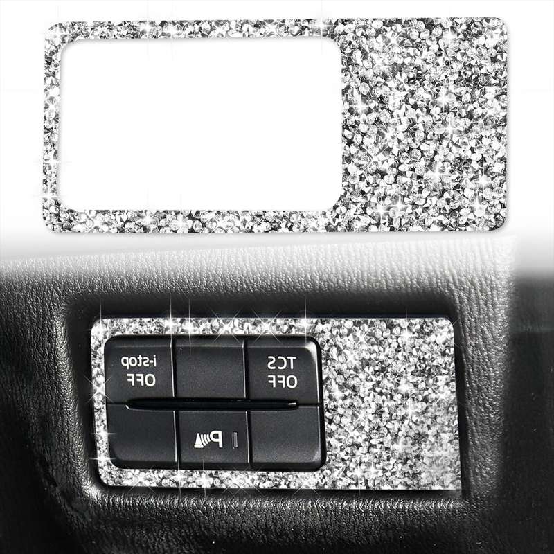 For Mazda CX-5 2017-2018 Car Headlight Panel Diamond Decorative Sticker, Right Drive