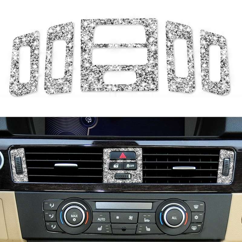 For BMW 3 Series E90 / E92 / E93 2005-2012 Premium Car Air Outlet Diamond Decorative Sticker