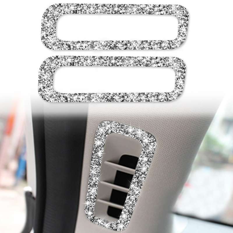 For Mazda CX-5 2017-2018 Car A-pillar Air Outlet Diamond Decorative Sticker,Left and Right Drive Uni