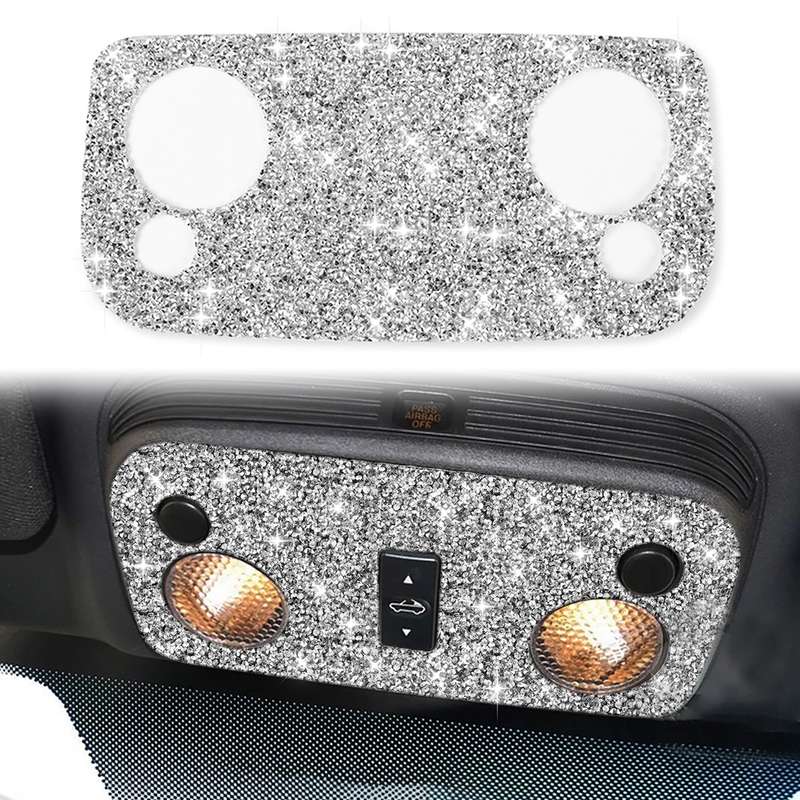 For Ford Mustang 2009-2013 2pcs Car Reading Light Diamond Decoration Sticker, Left Hand Drive