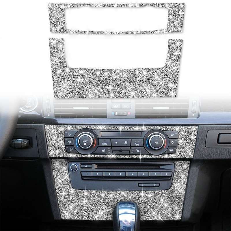 For BMW 3 Series E90 / E92 2005-2012 Car Aircondition CD Control Panel Premium Diamond Decorative St