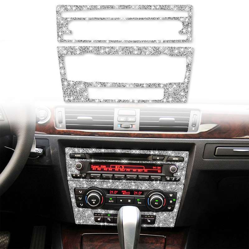 For BMW 3 Series E90 / E92 2005-2012 Car Aircondition CD Control Panel Basic Diamond Decorative Stic