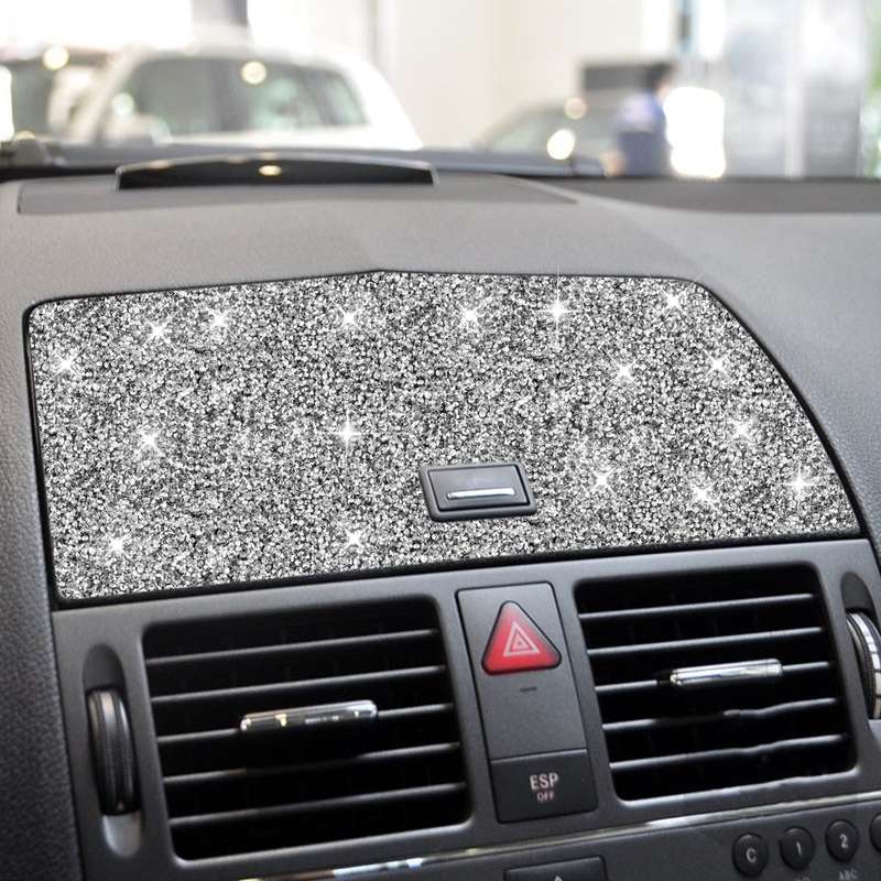 For Mercedes-Benz C-class W204 2007-2010 Car Console Navigation Diamond Decorative Sticker, Left and
