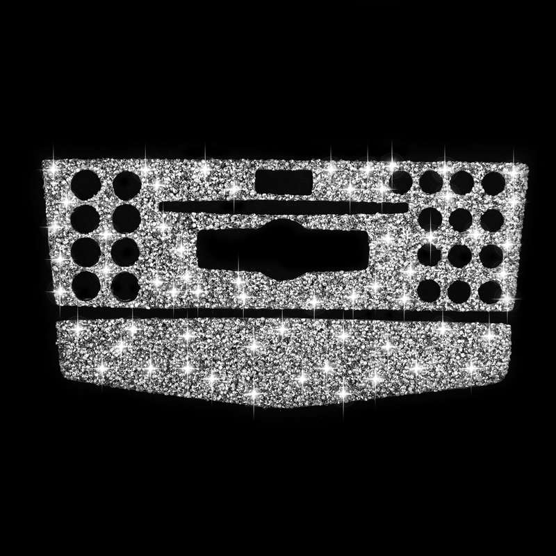 For Mercedes-Benz C-class W204 2007-2010 Car Central Control Panel A Diamond Decorative Sticker, Lef