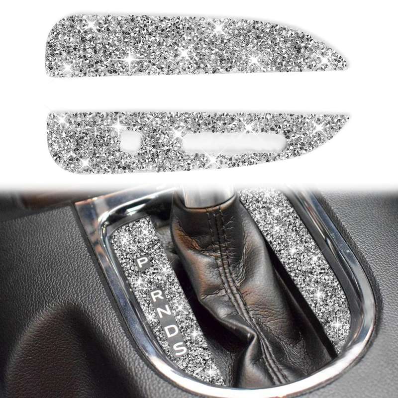 For Ford Mustang 2015-2020 Car Gearshift Panel Diamond Decoration Sticker, Left Drive