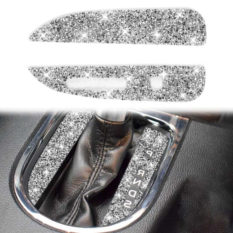 For Ford Mustang 2015-2020 Car Gearshift Panel Diamond Decoration Sticker, Right Drive