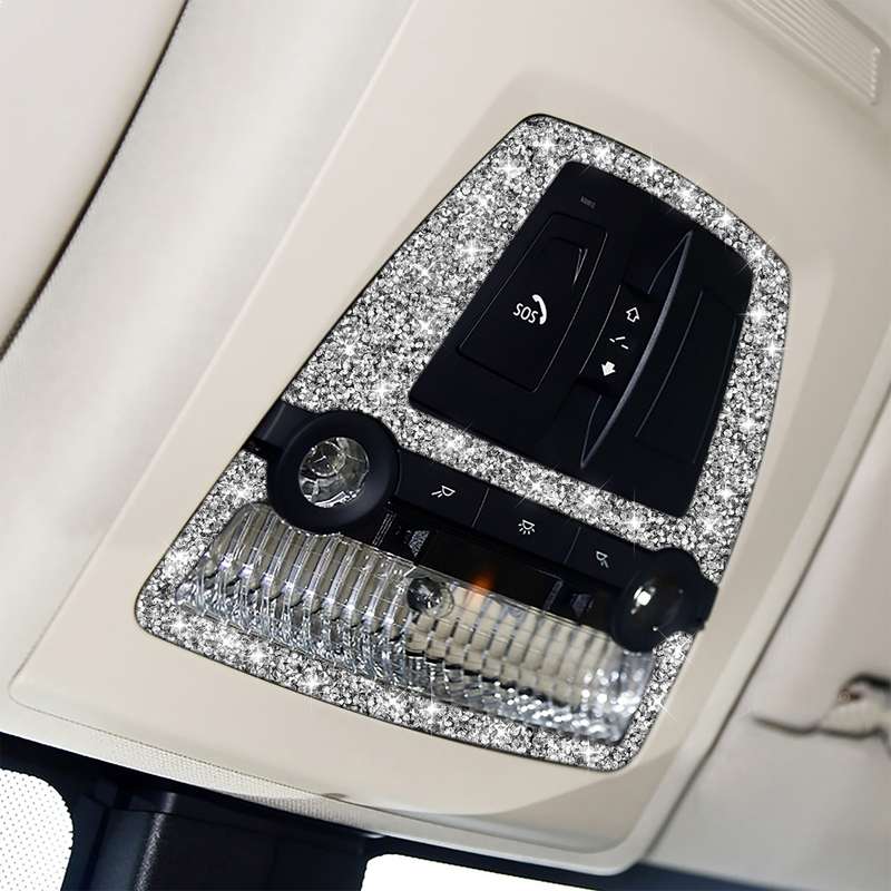 For BMW F10 5 Series 2011-2017 Car Reading Light Panel Diamond Decorative Sticker, Left and Right Dr