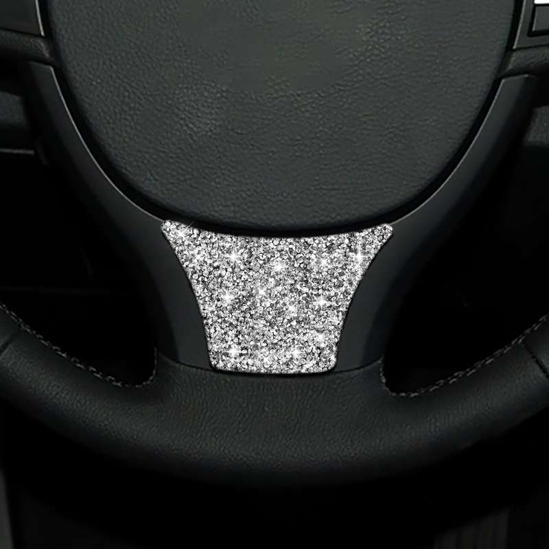 For BMW 5 Series 528 525li F10 F18 2011-2017 Car Steering Wheel B Diamond Decorative Sticker, Left a