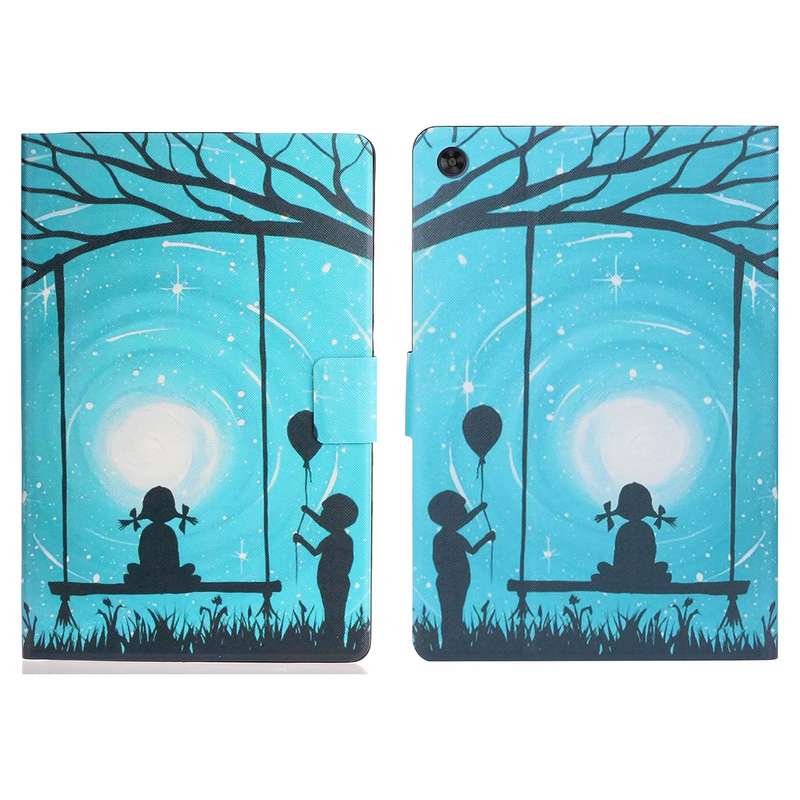 For Samsung Galaxy Tab A9+ Voltage Coloured Drawing Smart PU Tablet Case with Sleep / Wake-up Functi