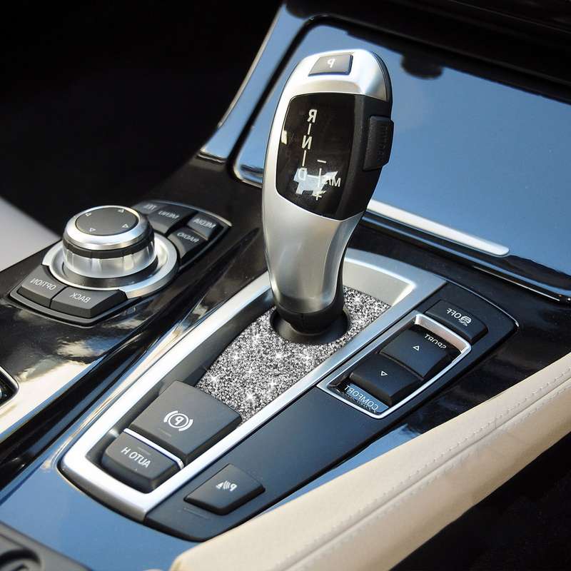 For BMW 5 Series GT X3 X4 2009-2016 Car Gear Handle Below Diamond Decorative Sticker, Right-hand Dri
