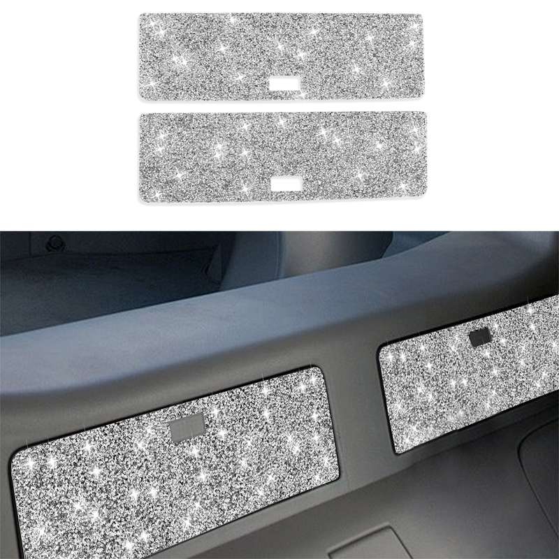 For Nissan 350Z 2003-2009 2pcs Car Storage Box Diamond Decorative Sticker,Left and Right Drive Unive