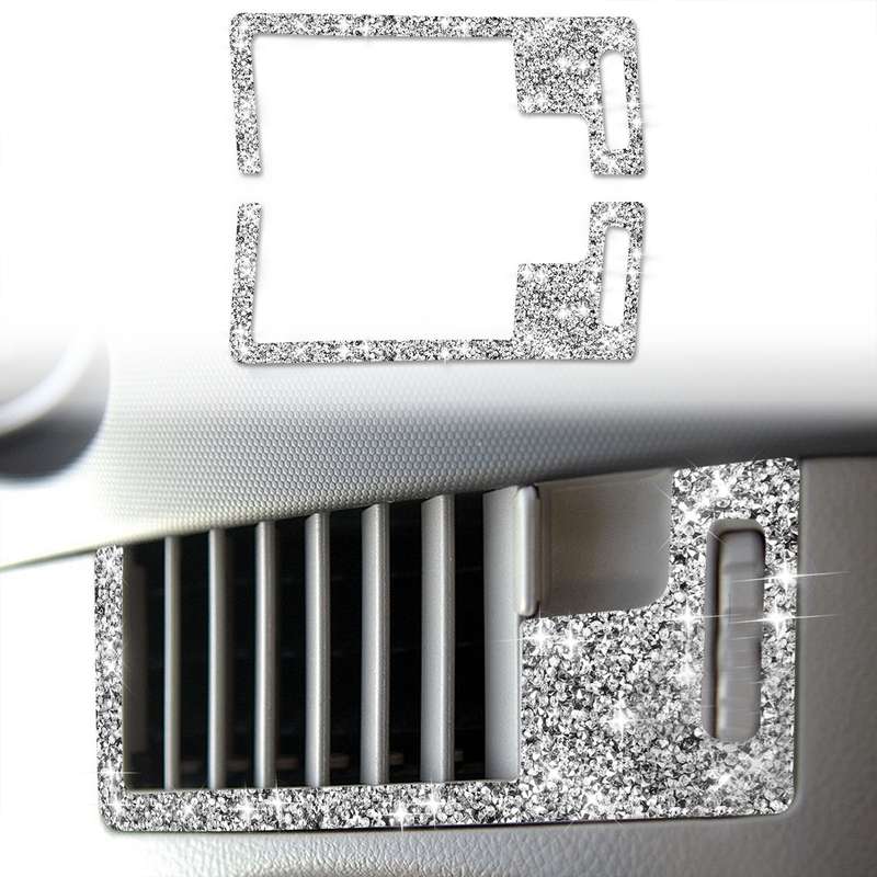 For Nissan 350Z 2003-2009 2pcs Car Center Ventilation Exhaust Diamond Decorative Sticker,Left and Ri