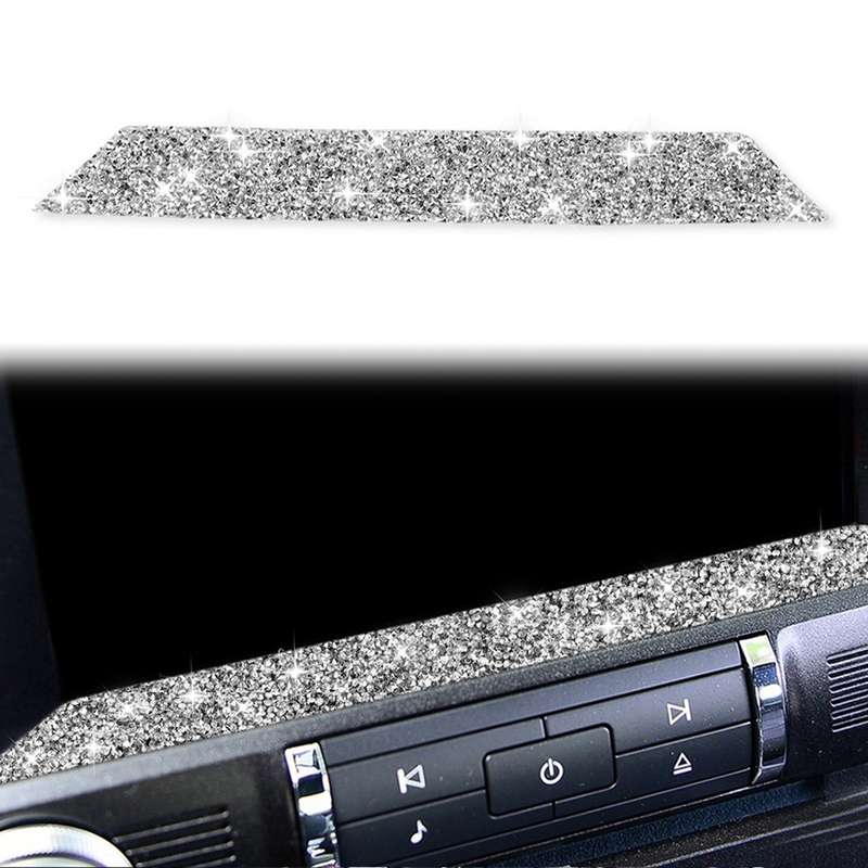 For Ford Mustang 2015-2020 Car Multimedia Lower Frame Diamond Decoration Sticker, Left and Right Dri