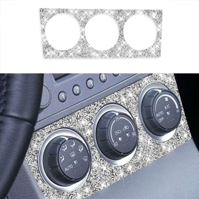 For Nissan 350Z 2003-2009 Car Air Conditioning Adjustment Diamond Decorative Sticker,Left and Right