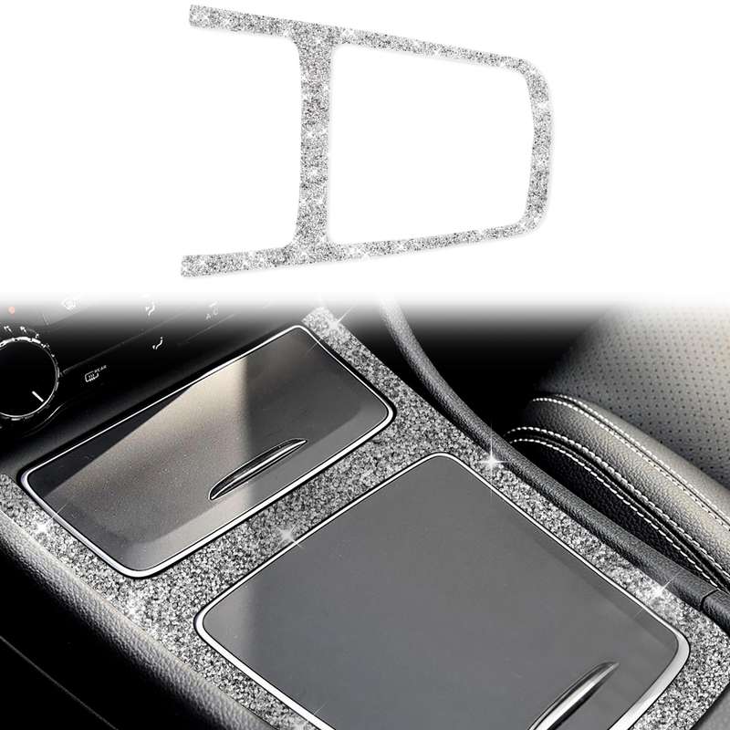 For Mercedes-Benz GLA 2015-2018 Car Central Control Storage Box Outer Frame Diamond Decoration Stick