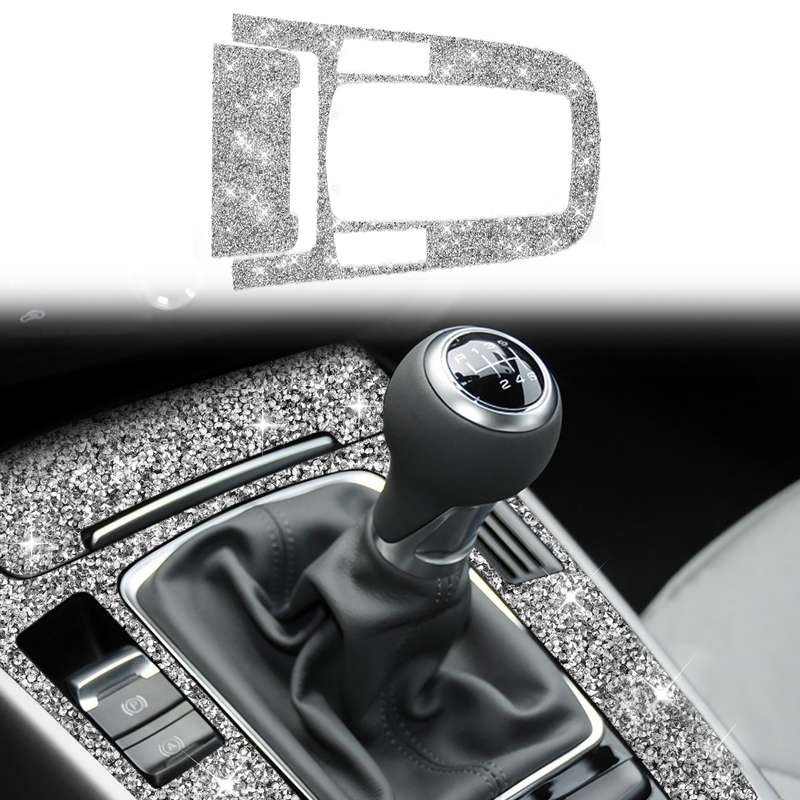 For Audi A4L / A5 / Q5 Car Gear Panel A Diamond Decoration Sticker, Left and Right Drive