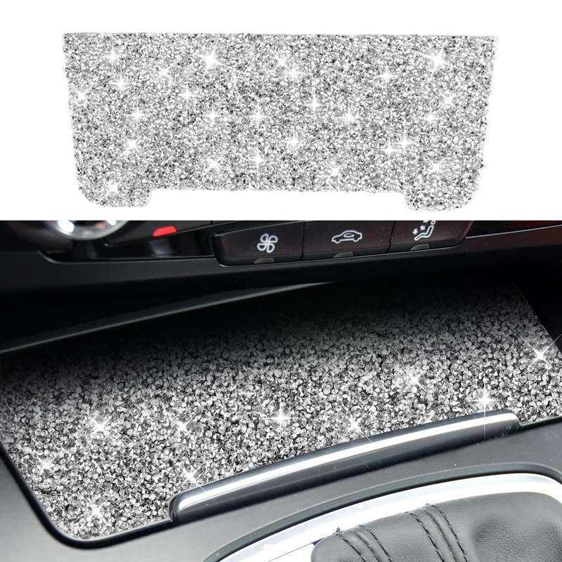 For Audi A4L / A5 / Q5 Car Storage Cigarette Lighter Panel Diamond Decoration Sticker, Left and Righ