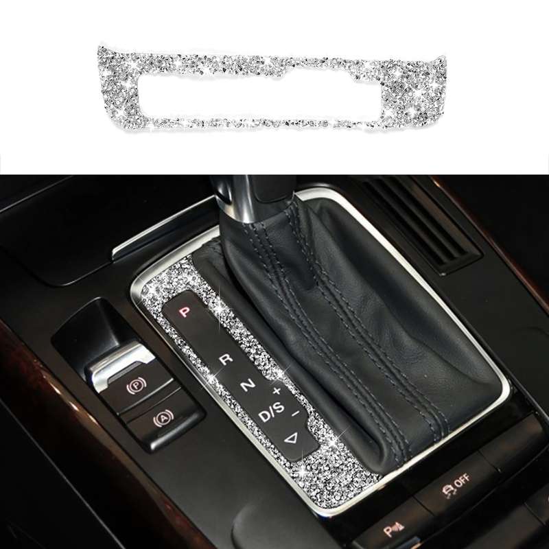 For Audi A4 / A5 / Q5 Car Gear Panel Diamond Decoration Sticker, Left Drive