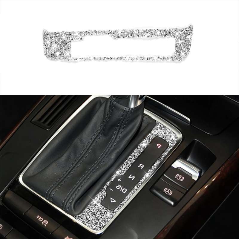 For Audi A4 / A5 / Q5 Car Gear Panel Diamond Decoration Sticker, Right Drive