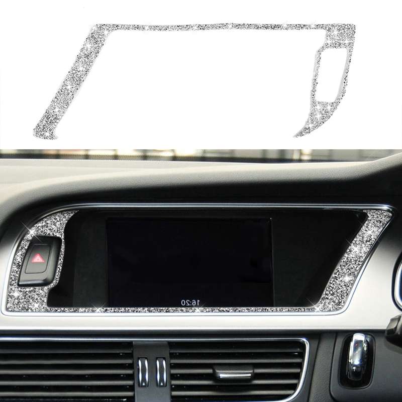 For Audi A4 / A5 / Q5 Car Navigation Outer Frame Diamond Decoration Sticker, Right Drive
