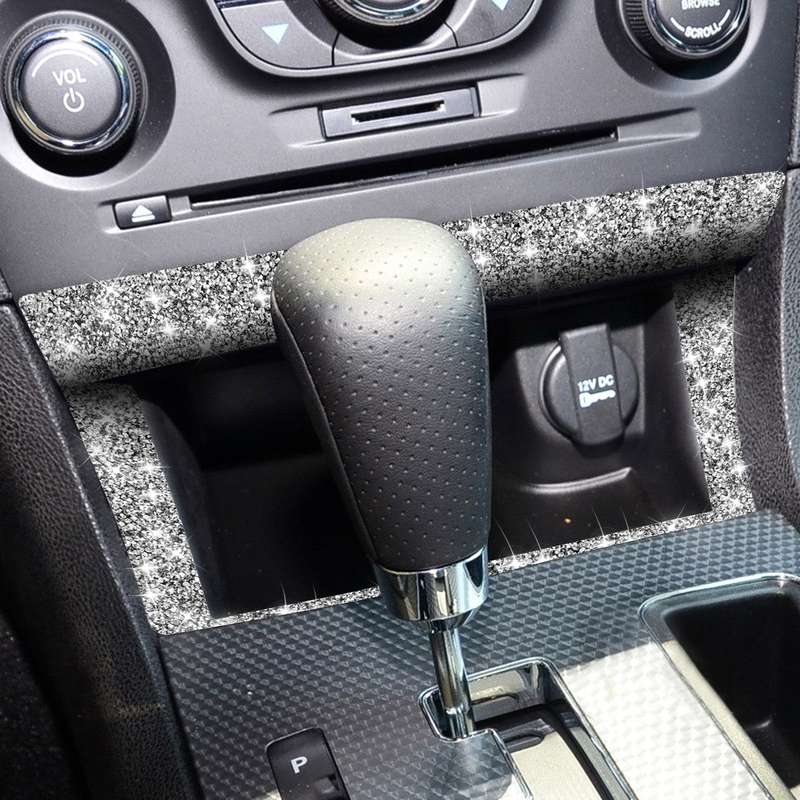 For Dodge Charger 2011-2014 Car Storage Box Frame Diamond Decorative Sticker, Left-hand Drive