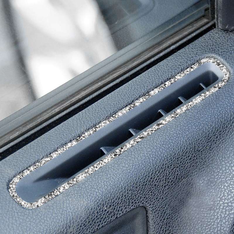 For Dodge Charger 2011-2014 Car Window Defogger Air Vent Diamond Decorative Sticker, Left-hand Drive
