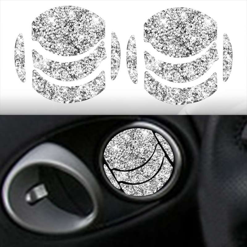 For Nissan 350Z 2006-2009 10pcs Car Left and Right Exhaust Port Diamond Sticker,Left and Right Drive