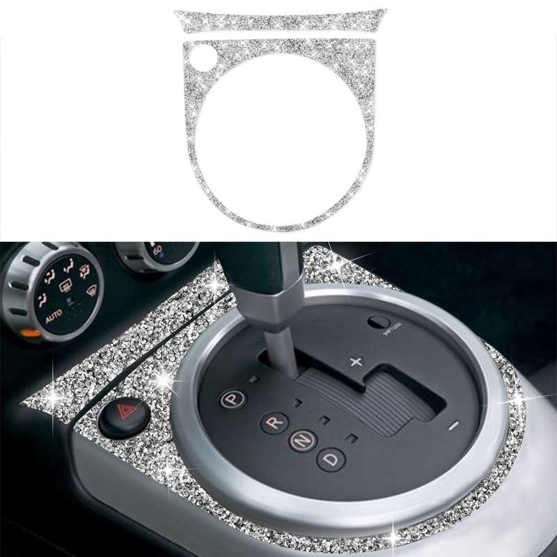 For Nissan 350Z 2006-2009 Car Gear Panel Diamond Sticker, Left Drive