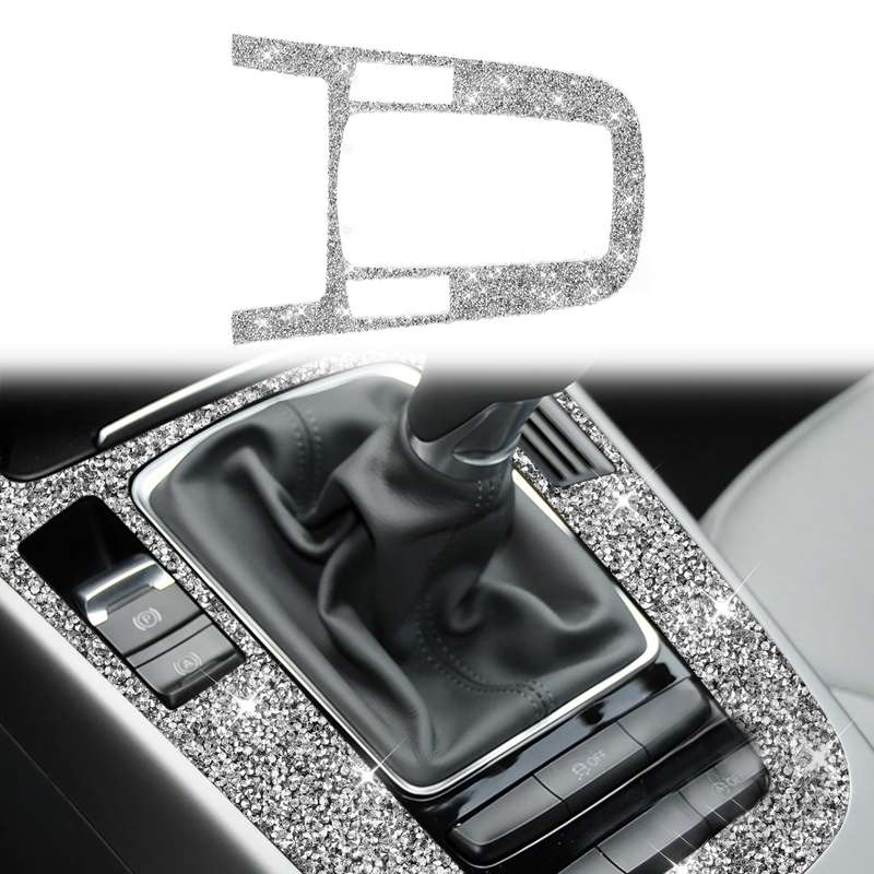 For Audi A4L / A5 / Q5 Car Gear Panel Type A Diamond Decoration Sticker, Left and Right Drive