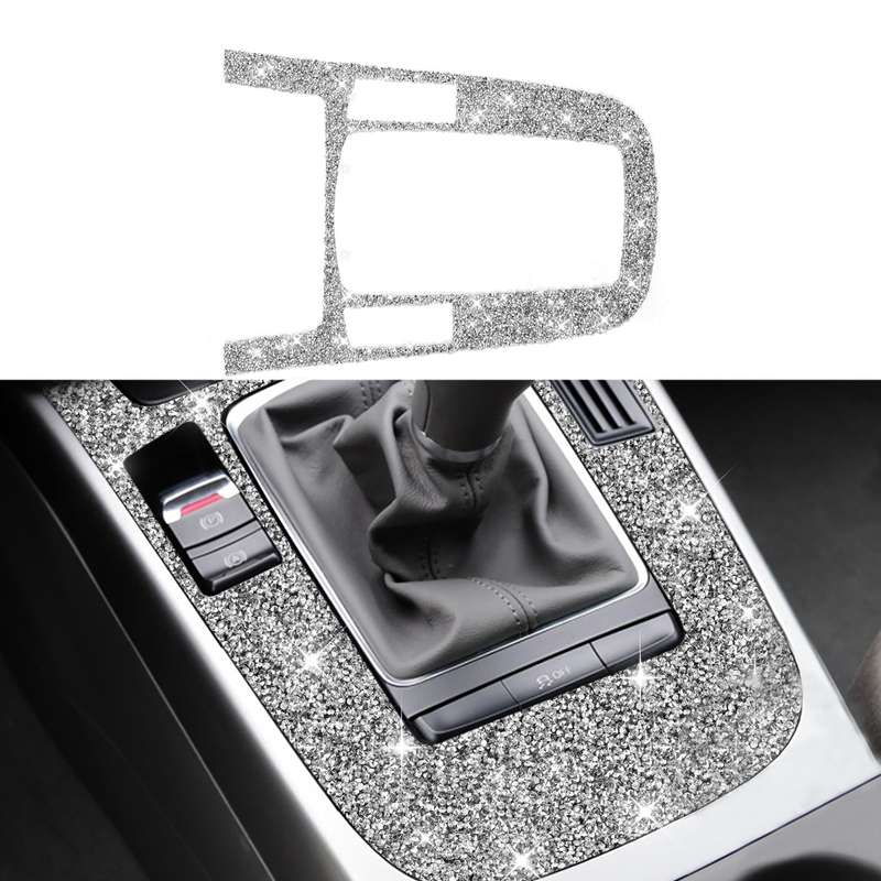For Audi A4L / A5 / Q5 Car Gear Panel Type E Diamond Decoration Sticker, Left and Right Drive