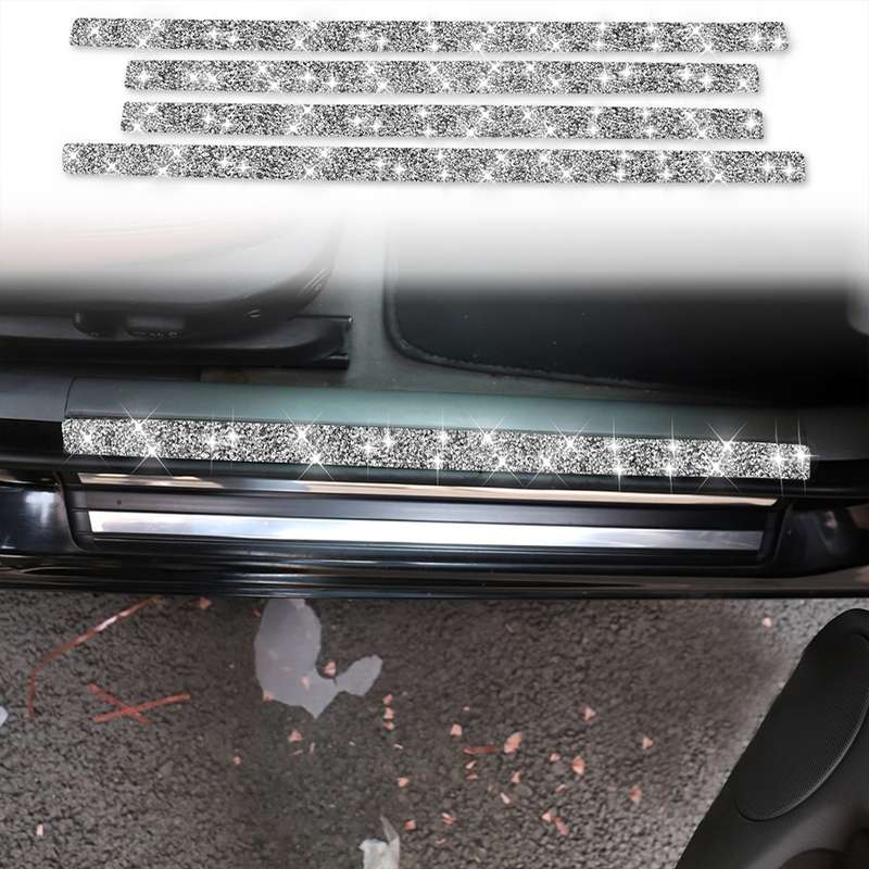 For BMW Series 3 E46 1998-2005 Car Door Threshold Strip Diamond Decoration Sticker, Left and Right D