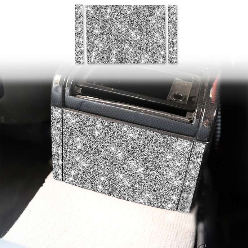 For BMW Series 3 E46 1998-2005 Car Rear Seat Air Outlet Panel Diamond Decoration Sticker, Left and R
