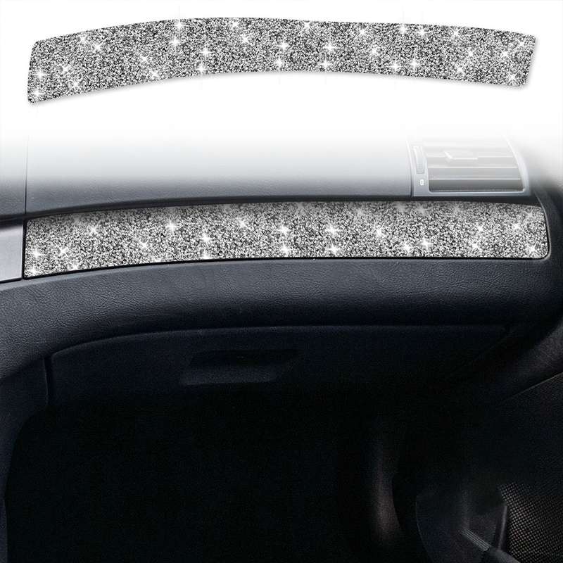 For BMW Series 3 E46 1998-2005 Car Copilot Central Control Diamond Decoration Sticker, Left Drive
