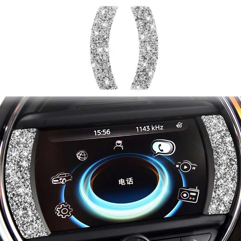 For BMW Mini Cooper Countryman Clubman F54 Car F Chassis Navigation Panel Diamond Decoration Sticker