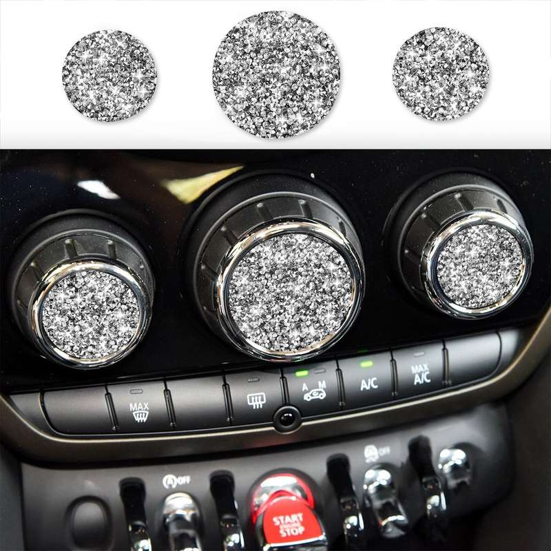 For BMW Mini F55 / F56 Car Multimedia Knob Diamond Decoration Sticker