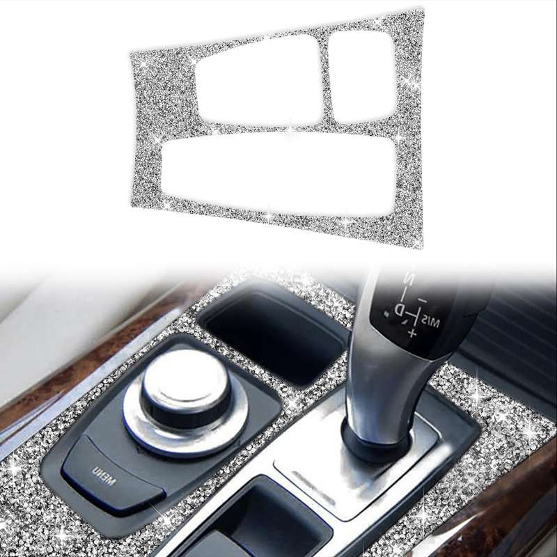 For BMW X5 E70 2008-2013 / X6 E71 2009-2014 Car Gear Panel Diamond Decoration Sticker, Low Configura